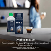De'Longhi EcoDecalk - Coffee Machine Descaler 10 Decalcification Doses | Descaling Solution, Plant-Based Formula, Coffee Machine Maintenance Accessory, 2 X 500ml Bottles, Biodegradable, DLSC502