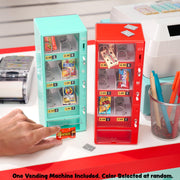 MGA's Miniverse Real Brands Vending Machine (Teal), Interactive Display & Storage Playset with Exclusive Mini Food Brands, Refillable, Collectible Miniatures, Ages 8+