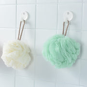 Fu Store Loofah Sponge Shower Loofahs 4 Colors Bath Sponges Body Scrubbers | Mesh Balls 60g Luffa Rich Lather Exfoliating Wash Back Scrubber Bathroom Men Women 4 Pack Daily Essential Bathing Accessories