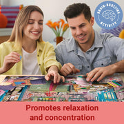 Wonder Forge The Cake Shed 1000 Piece Jigsaw Puzzle for Adults | A Charming Cake Shop Scene, Distinctive, Interlocking Pieces Offer A Sweet Visual Challenge, Ages 14+