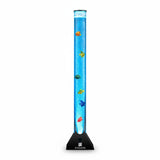 Straame 90cm LED Bubble Fish Lamp, Colour Changing Sensory Lamp, Black Base | 6 artificial fish, adjustable bubble flow, front dial, acrylic tube and UK plug for bedrooms, living rooms & sensory room use