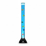 Straame 90cm LED Bubble Fish Lamp, Colour Changing Sensory Lamp, Black Base | 6 artificial fish, adjustable bubble flow, front dial, acrylic tube and UK plug for bedrooms, living rooms & sensory room use