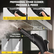 Waitbird 4.5 Bar 300°F Steam Cleaner for Bathroom, Kitchen, Floor & Grout | Ease of Use | Quick Heat Up | Large Water Tank | Quiet Operation | Safety Lock | 21 Accessories for Floor, Bathroom, Kitchen