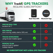 Tracki Pro GPS Tracker for Vehicles, 4G LTE, Long Battery Life | Magnetic, Assets & Car Real-Time Tracking, Subscription Required, Cancel Anytime, Hidden