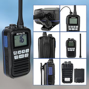 Retevis RM01 3W Marine Radio VHF IP67 Floating, Portable for Kayak (1 Pack) | Duck Hunting, NOAA Weather Alert, 88 International Channel, Vibration Drainage, Dual Color Screen, Tri-Watch, 5 AAA Batteries