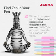 Zebra Pen Z-GRIP Smooth Ballpoint Pens Black Ink 5pk - Pastel Barrel 1mm Medium Point Retractable Ink Pens with Clip - Smooth Writing Pens with Low Viscosity Ink, Comfort Grip - 5 Pens Multipack