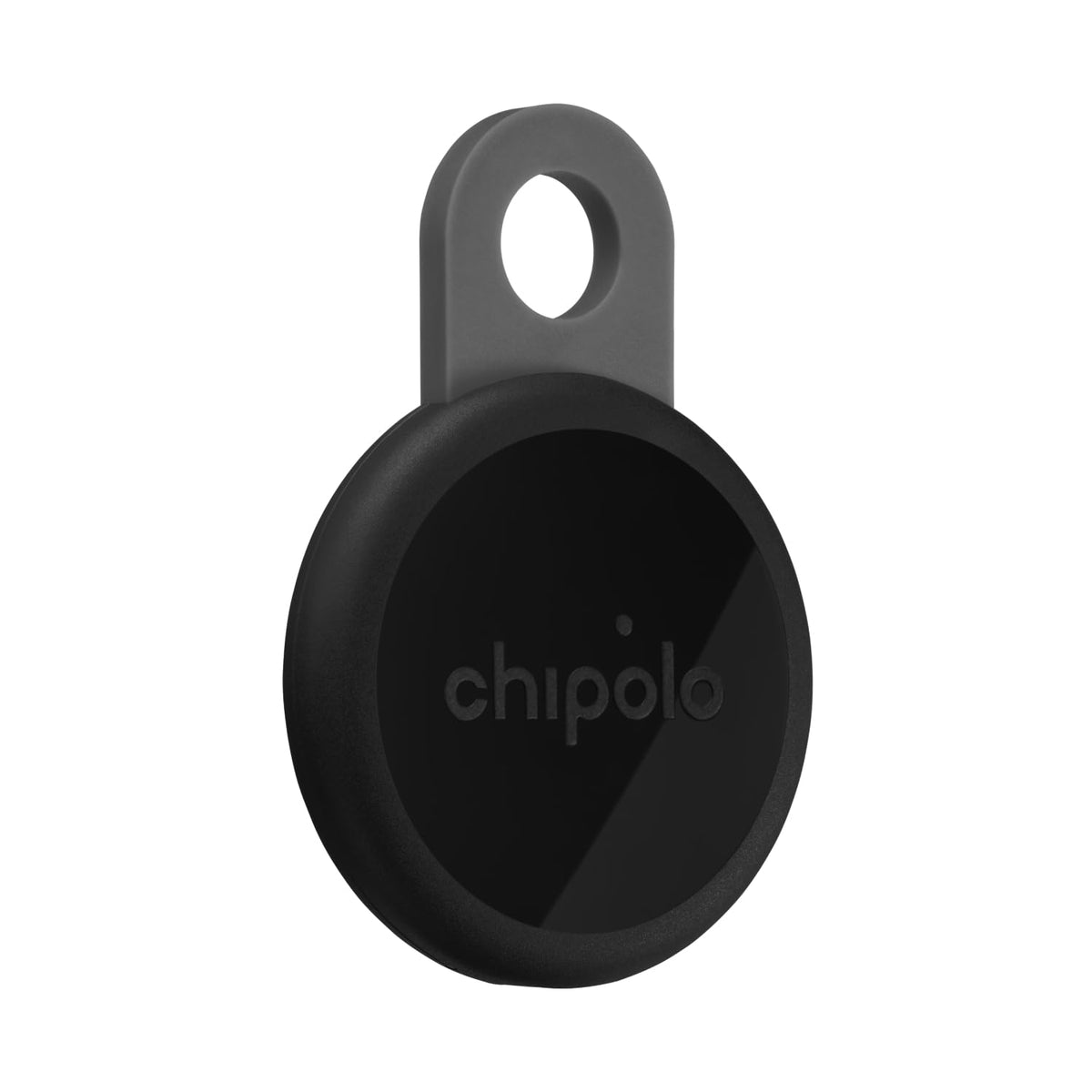 Chipolo Loop - Rechargeable Bluetooth Tracker for Key and Item Locator | Compatible with Apple or Google, Call Your Phone & Out of Range Alerts for Android (Charcoal)