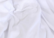 100% Egyptian Cotton Duvet Cover Set |200 Thread Count Plain Dyed Duvet Quilt Cover Set With Free Pillowcases| Non-Iron Easycare Bedding Set - Single Double King Super King Sizes (White, Double)