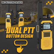 Retevis RB48 FRS Walkie Talkies Long Range,Mil-Standards 810H Two Way Radio | Rugged&IP67 Waterproof & Floating, Emergency Radio, Heavy-Duty,Dual PTT,Vibration Alert,NOAA,Rechargeable,20hr Battery,2 Pack