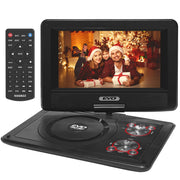 11.5" Portable DVD Player with 9.5" Swivel Screen, 5-Hours Rechargeable Battery,Car DVD Player,Support CD/DVD/SD Card/USB,Regions Free,Dual Speakers, Black…