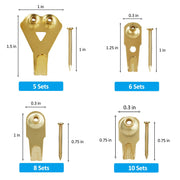 YHYZ Picture Hooks Heavy Duty, Picture Hanging Kit: Hangers (50 30 20 10 lbs) + Nails, Hanging Clock Photo Mirror Painting, for Plasterboard Wood Dry Walls Hardwall