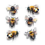 Bumblebee Vinyl Decal Stickers, Cover Marks, Bee Wall Decor, Gift Idea | Opaque Finish, No White Edges, Waterproof, Peel & Stick Nature Design, Outdoor Styling For Cars, Wheelie Bin, Dustbins & More