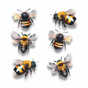Bumblebee Vinyl Decal Stickers, Cover Marks, Bee Wall Decor, Gift Idea | Opaque Finish, No White Edges, Waterproof, Peel & Stick Nature Design, Outdoor Styling For Cars, Wheelie Bin, Dustbins & More
