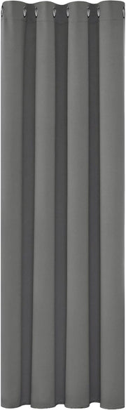 Deconovo Thermal Door Curtain Grey Blackout Curtain Bedroom 52"x84" 1 Panel | Eyelet Thermal Curtains,84 Inch Door Curtain for Living Room,Heat Blocking Grey Curtains,Energy Efficient,Room/Home Decor