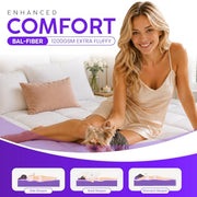 Linens World Mattress Topper 4FT Small Double Bed 10cm Thick (122x190cm) | Quilted Super Soft Microfiber Topper 1200GSM Hollow Fibre Fill, Washable with Strong Elastic Corner Straps for Extra Comfort