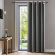 Deconovo Thermal Door Curtain Grey Blackout Curtain Bedroom 52"x84" 1 Panel | Eyelet Thermal Curtains,84 Inch Door Curtain for Living Room,Heat Blocking Grey Curtains,Energy Efficient,Room/Home Decor