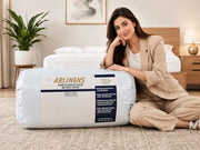 Arlinens Mattress Topper Double Bed 5cm Thick, Hotel Quality Box Stitched Microfibre Mattress Topper Super soft Anti Allergy Quilted Mattress Topper with Strong Elastic Straps (Double,137Cm X190cm)