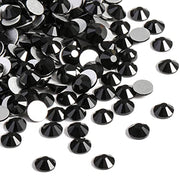 Beadsland Flat Back Crystal Rhinestones,Black,SS20/1440pcs,4.6-4.8mm | Black Glass Rhinestone,Glue Fix,Round Gems,for Nail Art,for Craft