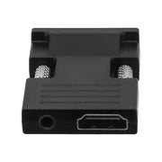 FACAIIO VGA Female to VGA Male Adapter with 3.5mm Audio Cable, Projector, Monitor, PC, and Laptop