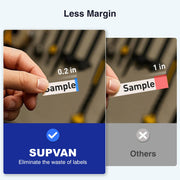 SUPVAN E11 Keyboard & Bluetooth Label Maker Machine with 4 Tapes | Rechargeable, Versatile App with 30+ Fonts and 660+ Icons, Minimal Margin, Inkless, for School, Home, Kitchen, Office