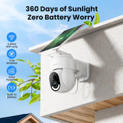 GALAYOU Solar Camera Outdoor Wireless for Home Security 2.4GWiFi, R6 1Pack | 2K Cameras for Home Security/Garage/Farm/Outside Surveillance, Detachable Solar Panel, Color Night Vision, SD/Paid Cloud
