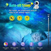 MAZ-TEK Astronaut Galaxy Star Projector - Starry Night Light with Remote Control Timer, 360° Adjustable for Christmas, Birthdays, Valentine's Day