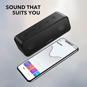 Soundcore Anker 3 Portable Bluetooth Speaker, IPX7 Waterproof, 24H Playtime | PartyCast, BassUp, Custom EQ App, Pure Titanium Diaphragm Drivers- for Home, Shower, Outdoor, and Beach