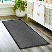 Circle of trust Hallway Runner Rug Grey 60x120cm Non Slip, Heavy Duty Carpet Runner, Rubber Backed Floor Mat, Dirt Trapper Washable Rug for Hallway Kitchen Bedroom Laundry Office