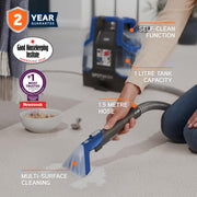 Vax SpotWash Duo Compact Carpet & Upholstery Spot Cleaner CDCW-CSXA | Handheld carpet cleaner machine for pet messes, furniture, car interiors, included tools & solution, 3.9kg, 1.6L