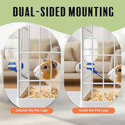 Choco Nose No-Drip Water Bottle Feeder for Guinea Pigs, Hamsters, Bunnies, Ferrets, & Small Pets, 10.2 fl.oz, 300ml - Easy to Install in Cages/Crates, US Patented Leakproof Nozzle 10mm, Blue (C128)