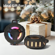 EBODA Bluetooth Shower Waterproof Speaker Portable Gifts for Kayak Teens | IP67 Small Mini Speakers with LED Light, Floating, 2000mAh, True Wireless Stereo for Hiking, Beach, Stuff for Boys Men-Black