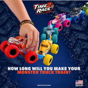 Time2Race Monster Truck Train Connectors, 6-Pack - Universal Hook-On Axle Design Compatible with Hot Wheels and Monster Jam 1:64 Scale Trucks