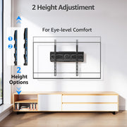 MOUNTUP TV Wall Bracket for Most 26-70 Inch LED, LCD, OLED Flat & Curved TV | Full Motion TV Mount with Swivels Tilts Extends, Double Arm Holds up to 45kg, Max VESA 400x400mm
