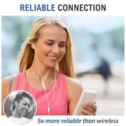 LUDOS FEROX Wired Earbuds in-Ear Headphones, 5 Year Warranty, Earphones with Microphone, Noise Isolation Corded for 3.5mm Jack Ear Buds for iPhone, Samsung, Computer, Laptop, Kids, School Students