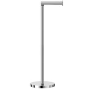 Stainless Steel Free-standing Toilet Roll Holder, Heavey Base,Chrome | Stores 4 Spare Rolls,Heavey Base,Waterproof & Rustproof,No Drilling Needed,Anti-Slip Design,Suitable for Humid Environments