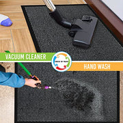 Circle of trust Hallway Runner Rug Grey 60x120cm Non Slip, Heavy Duty Carpet Runner, Rubber Backed Floor Mat, Dirt Trapper Washable Rug for Hallway Kitchen Bedroom Laundry Office