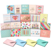 Sweetzer&Orange Happy Birthday Cards with Envelopes & Assortment Box. Variety Set of 20 Assorted Birthday Cards with Envelopes, Perfect Bulk Pack for Celebrations, Special Occasions, Friends