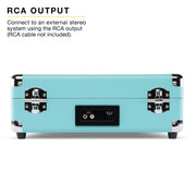 Victrola Journey II - Bluetooth Suitcase Record Player - Pink | Built-in stereo speakers, 3-speed turntable plays 7", 10" and 12" records, Bluetooth in and out, headphone jack