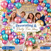 XEANCO Balloons 50 Pack, Beautiful Latex Balloons, Party Balloons, Wedding Balloons for Decoration, Perfect for YOUR Beautiful Parties, Birthdays (10-12 Inches)
