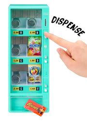 MGA's Miniverse Real Brands Vending Machine (Teal), Interactive Display & Storage Playset with Exclusive Mini Food Brands, Refillable, Collectible Miniatures, Ages 8+