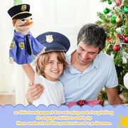 Role Play Hand Puppets Hand Plush Chef Doctor Fireman Pirate Detective Athlete Nurse Worker Hand Puppet Toys Puppets for Kids Storytelling Imaginative Pretend Play Teaching Preschool(Police)
