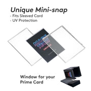 Mage Tech Commander Deck Box Lite - Card Display with Mini Snap Card Holder & Removable Cover, Fits 100+ Single-Sleeved Cards, Ideal for MTG, PTCG, OPCG, SWU & More (Black)