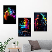 KiKiHong Gaming Framed Wall Art Set of 3,Gaming Wall Decorations | Gamer Framed Canvas for Boys Room,Game Room & Bedroom Decor 12x16 Inch(30x40cm)
