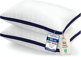 Utopia Bedding Pillows 2 Pack, Queen Bed Pillows, Brushed Fabric, Navy | 45x66 cm Queen Bed Pillows Soft Brushed Fabric Plush Hollow Fiber Filling Breathable Construction Comfortable Sleep Support
