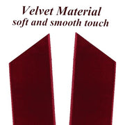 12Pcs Burgundy Velvet Ribbon Bows Christmas Tree Decorations,5in x 10in Xmas Ornaments for Tree Home Party Front Door Wreath Garland Holiday Decor