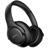 KVIDIO Bluetooth Headphones Wireless Over Ear Headsets 65H Playtime | Deep Bass, HiFi Stereo, Bluetooth 6.0, Microphone, Comfortable Fit, Foldable, Lightweight, Low Latency for Travel Home Office