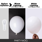 PartyWoo White Balloons 101pcs Matte White Latex Helium Balloons 12 Inch | Wedding Bridal Graduation Engagement Baby Shower Gender Reveal Easter Anniversary Party Decorations White-Y13