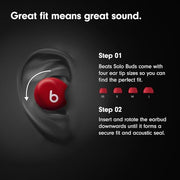 Beats Solo Buds - Wireless Bluetooth Earbuds | 18 Hours of Battery Life | Apple & Android Compatibility | Built-in Microphone - Matte Black