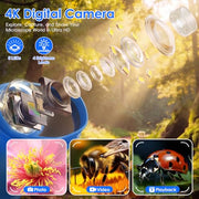 4K 1000X Handheld Digital Microscope for Kids with 2.0" IPS Screen(Blue) | 200-1000X Magnification, STEM Toys Birthday Gifts for Girls Boys Child, Science Kits for Kids Age 4-12