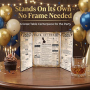 back in 1996 30th Birthday Gifts for Men, Blue Tri-Fold Card Poster | 30th Birthday Decorations card with 1996 UK facts, blue design and thick cardstock for Son, Brother or Husband